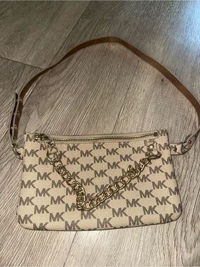 MICHAEL KORS MK Signature Vanilla Belt Bag Pouch Fanny Pack Purse